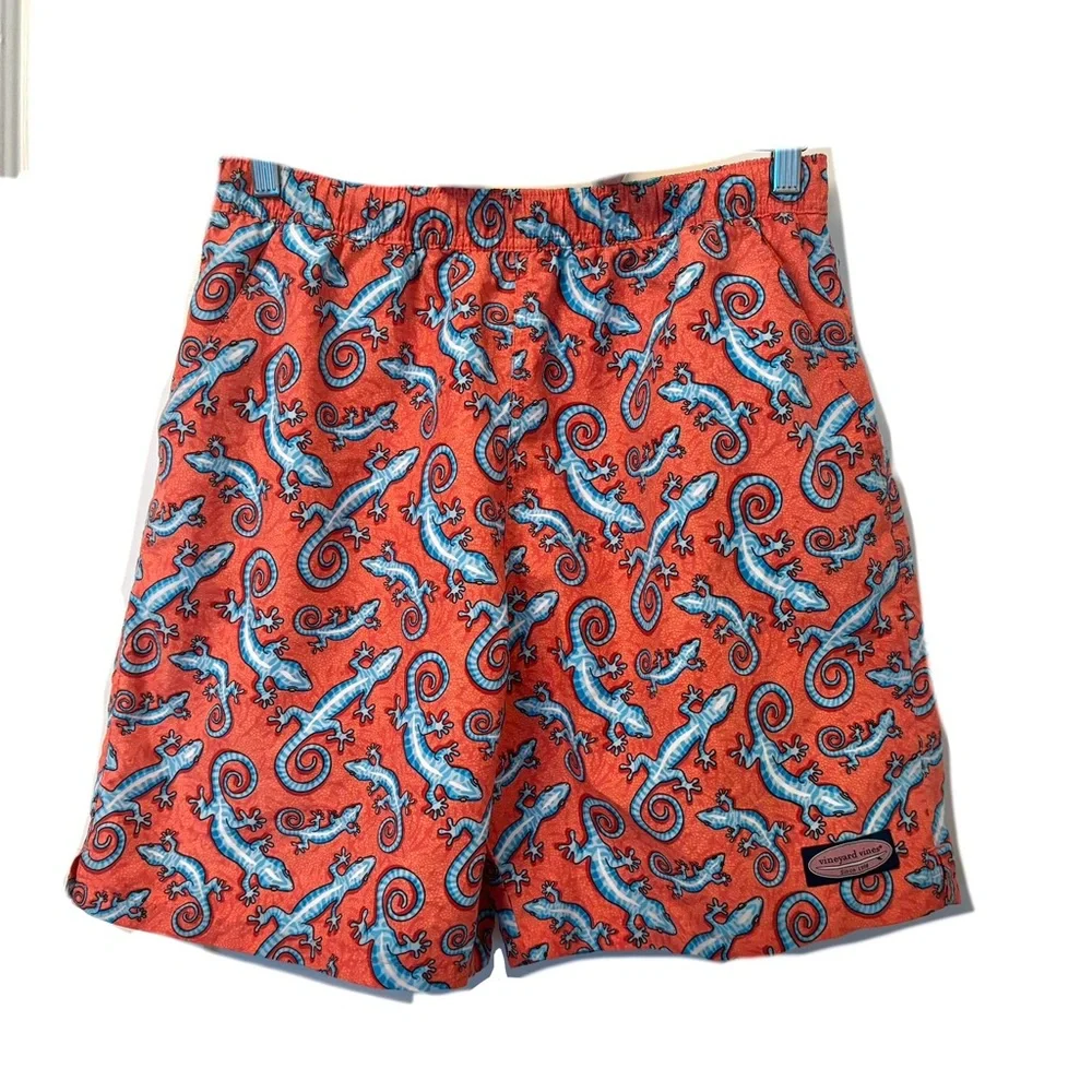 Vineyard Vines Red and Blue Swim Trunks